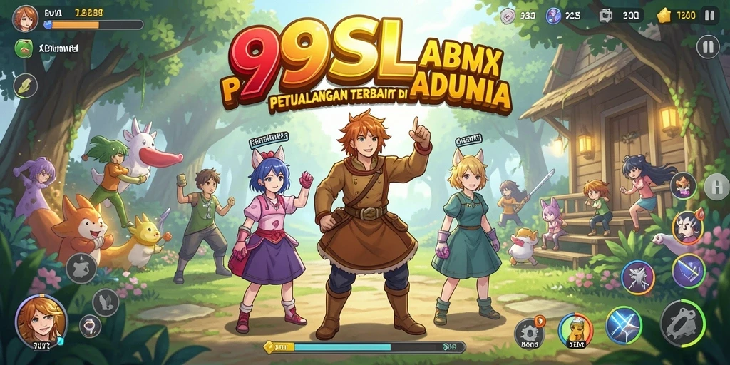 Tampilan gameplay 99SL yang penuh aksi dan warna-warni.