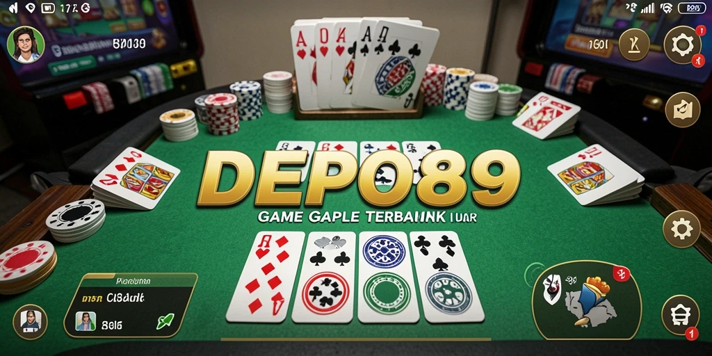 Screenshot permainan DEPO89 menampilkan gameplay Gaple yang seru.