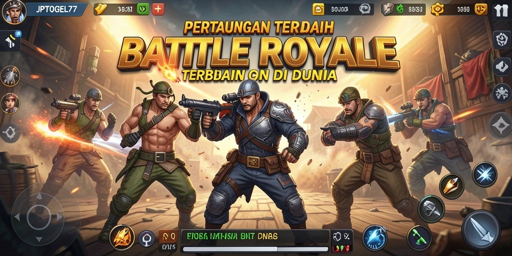 Tampilan gameplay seru dan mendebarkan di JPTOGEL77 Battle Royale.