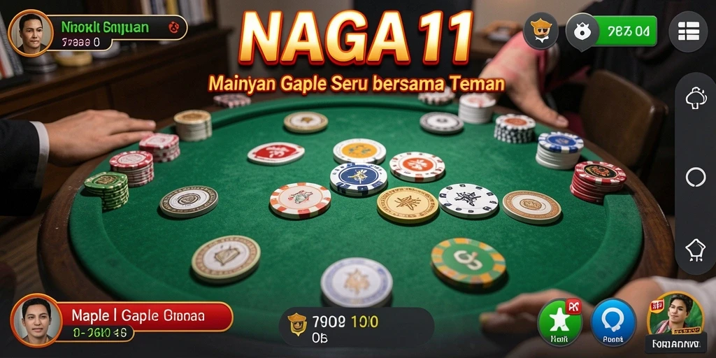 Gameplay seru Gaple di NAGA11 dengan tampilan menarik.