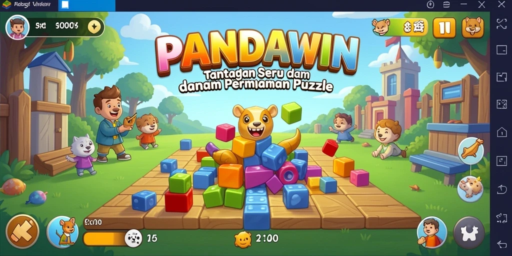 Tampilan exciting dari gameplay PANDAWIN yang penuh teka-teki.