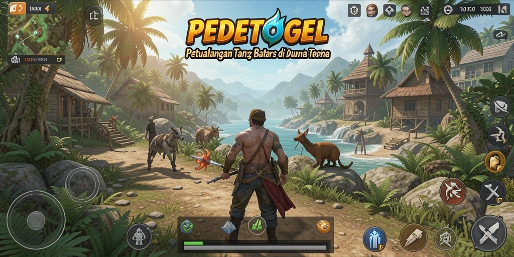Screenshot PEDETOGEL menampilkan dunia terbuka yang menakjubkan dan penuh petualangan.