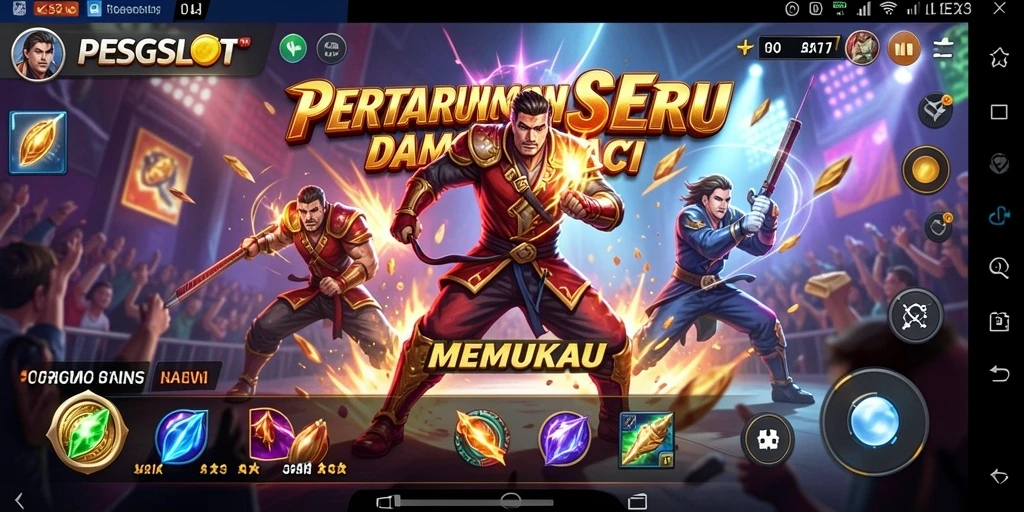 Tampilan seru gameplay PESGSLOT yang penuh aksi dan strategi.
