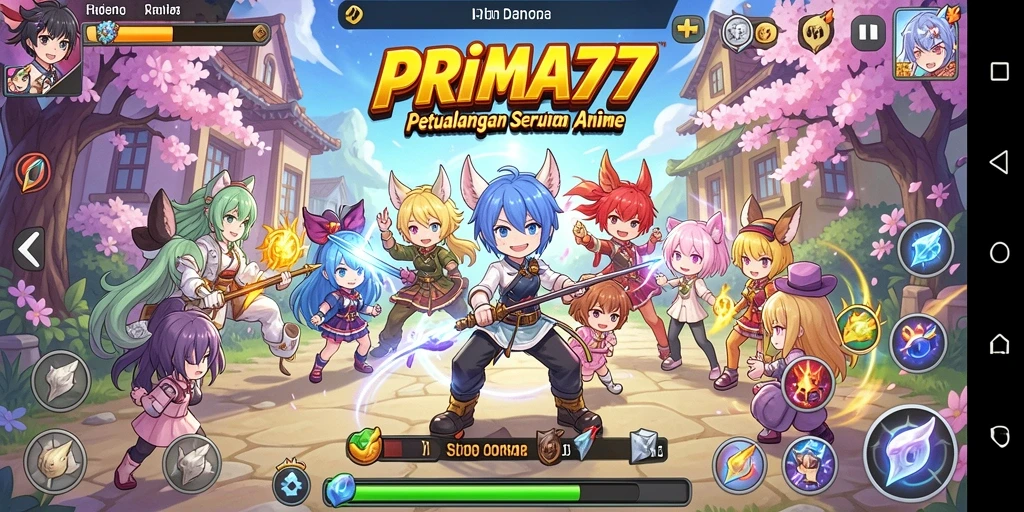 Tampilan aksi seru dalam game Anime PRIMA77 yang menarik.
