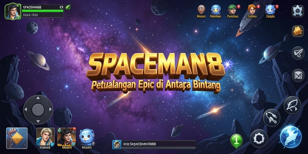 Tampilan menarik dari gameplay RPG di SPACEMAN88.
