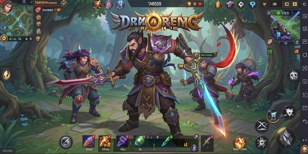 Tampilan gameplay epik di TAR555 dengan aksi seru dalam MMORPG.