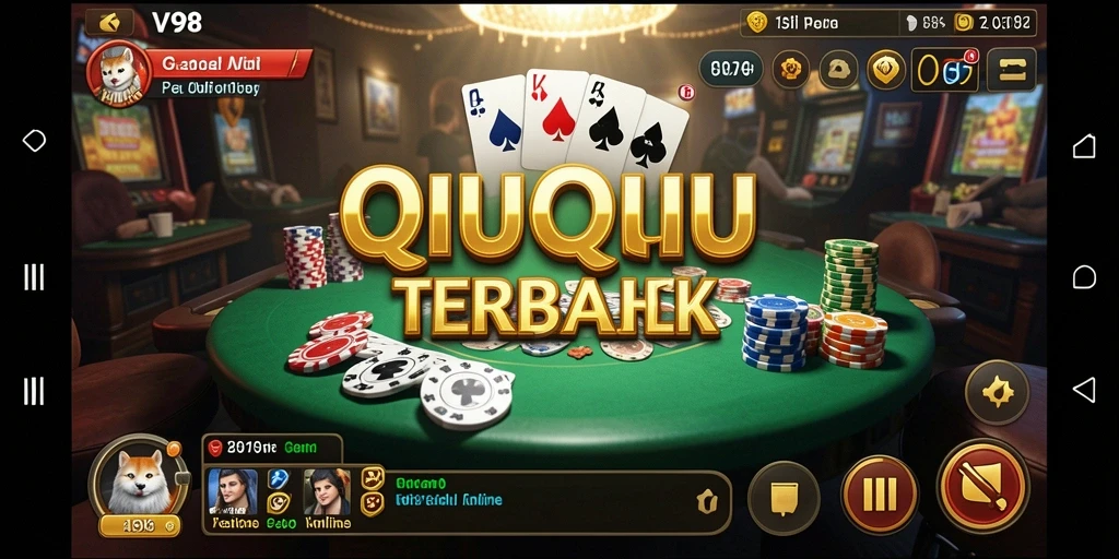 Screenshot V98 menampilkan gameplay QiuQiu yang seru dan interaktif.