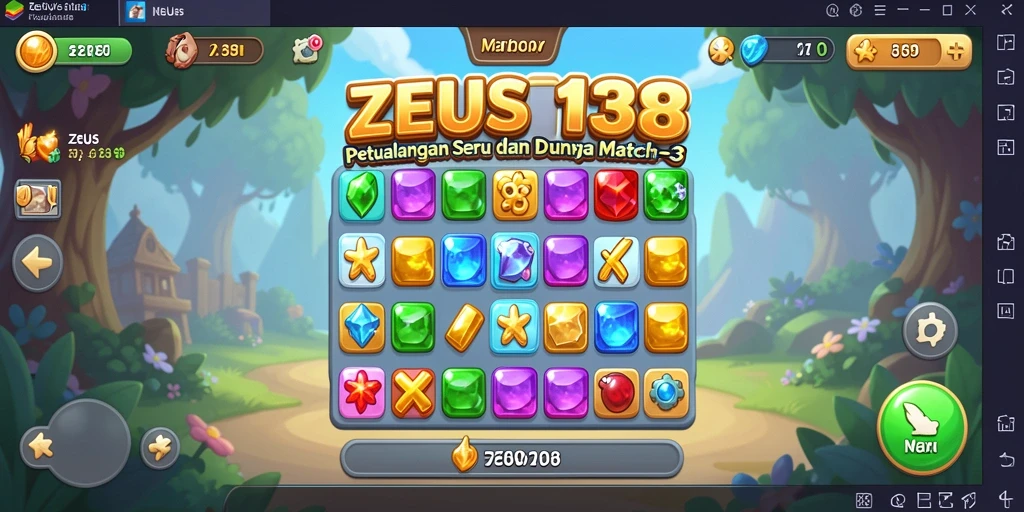Gameplay seru ZEUS138 yang penuh warna dan tantangan Match-3.